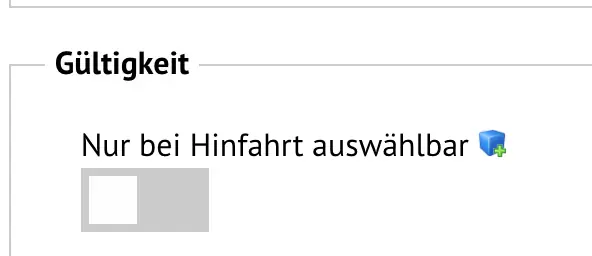 Nur bei Hinfahrt