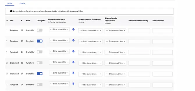 Abweichender Mehrwertsteuersatz für Fahrten