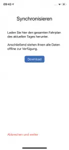 Synchronizing the app