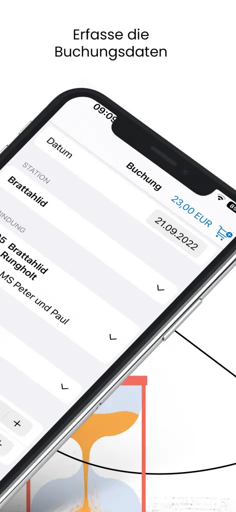 Screenshot layout Travelmanager ticket app