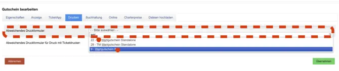 Abweichendes Formular
