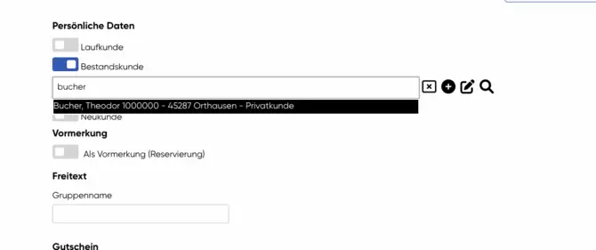 Buchungsmaske Blacklist