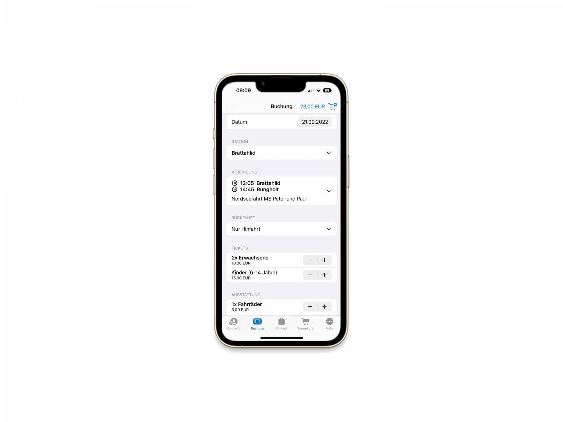 Handheld für Ticketverkauf und Ticketkontrolle