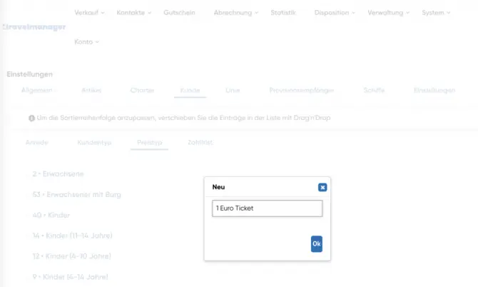 Create price type