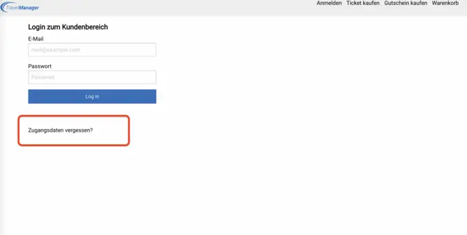 Datos de acceso olvidados