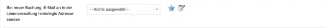 E-Mail bei Buchung einer Linie an Mitarbeiter