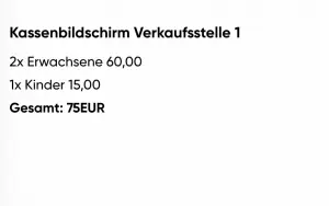 Kassendisplay Anzeige Auswahl