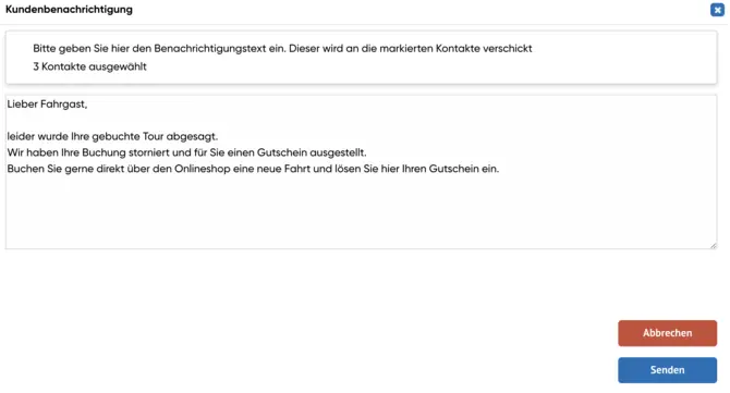 Mailtext bei Benachrichtigung
