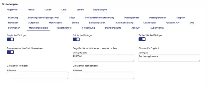 Mehrsprachigkeit hinterlegen