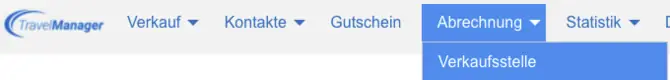 Menü Verkaufsstellenabrechnung