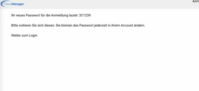 Neues Passwort