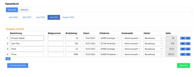 Output list