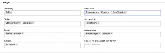 Preistyp der Linie hinzufügen