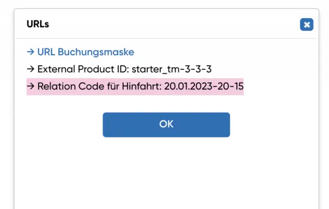 Read out relation code