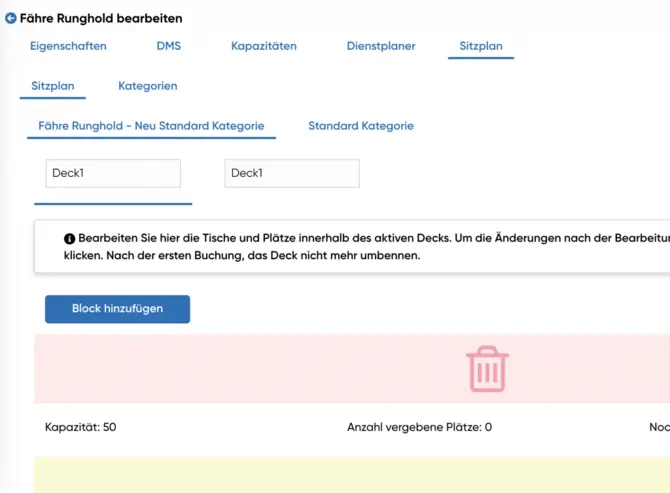 Sitzplan anlegen