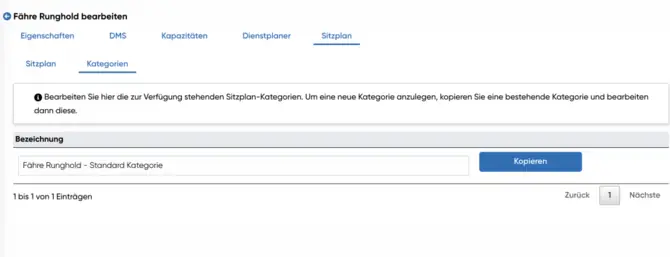 Sitzplan Kategorie kopieren