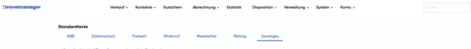 Text for mail with voucher creation menu