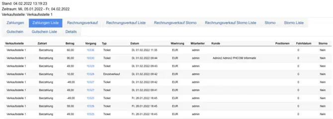 Vorgänge VK Abrechnung