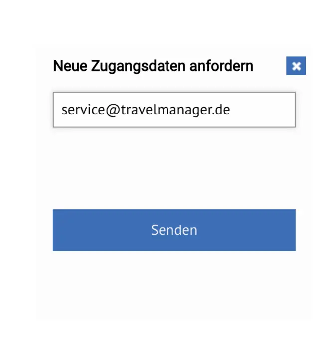 Zugangsdaten anfordern